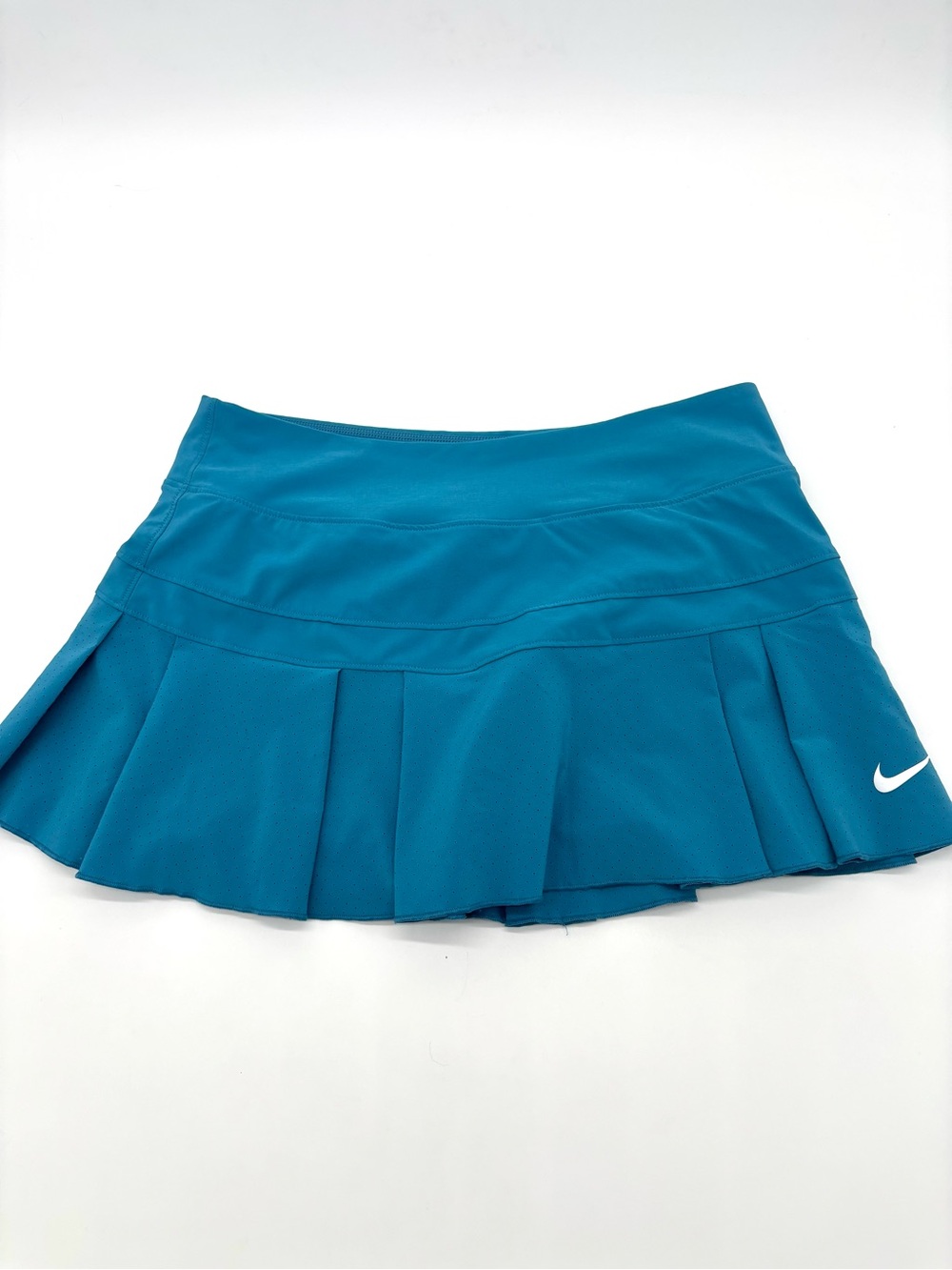 Nike Dri-Fit Tennis Skirt Size S Athletic Pleated Skort Teal Blue Pickleball